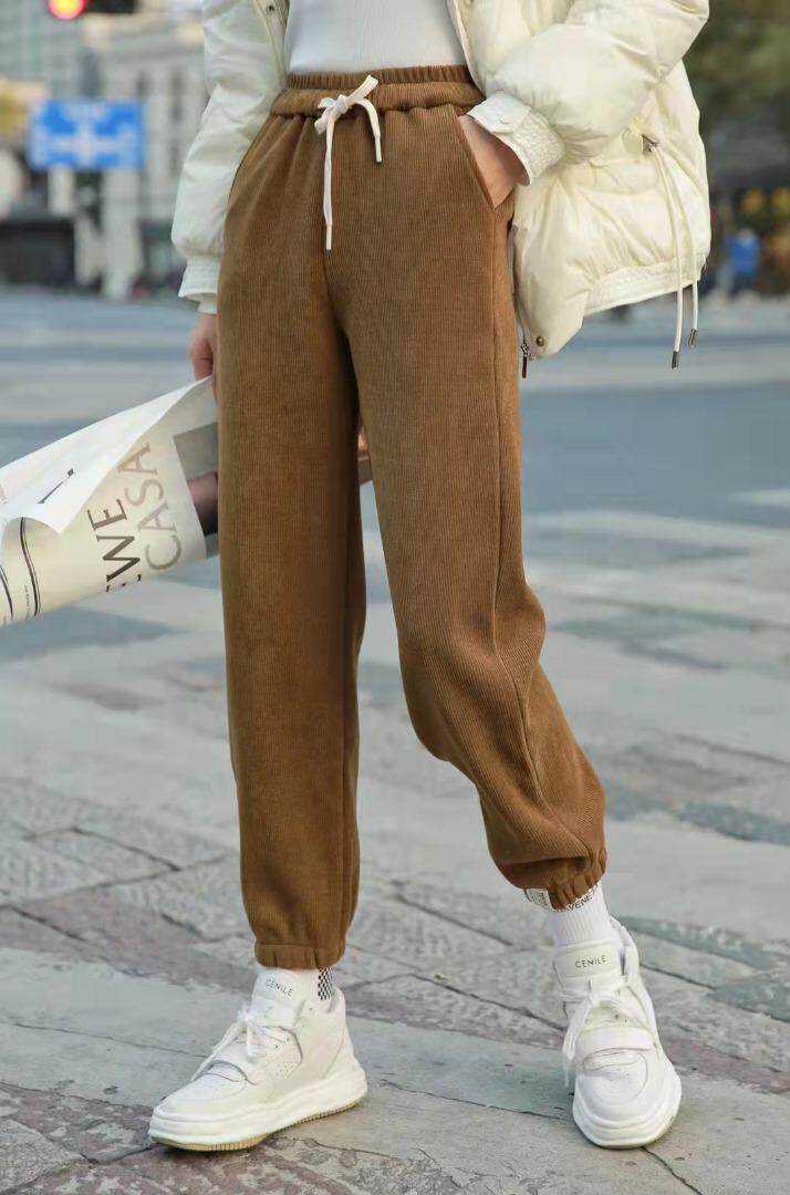 欧意绒超柔亲肤加厚休闲裤M一ⅩL，女装休闲裤，简 影