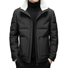 冬季新款纯色立领羽绒服休闲外套中年爸爸装上衣YYYR18-P290图片