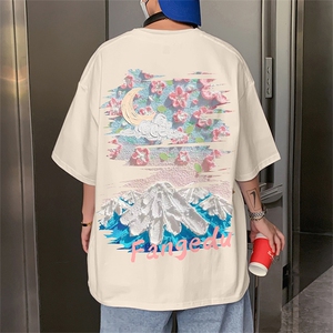 ！纯棉重磅220克 夏季男士印花短袖T恤QT707-T234-P25图片