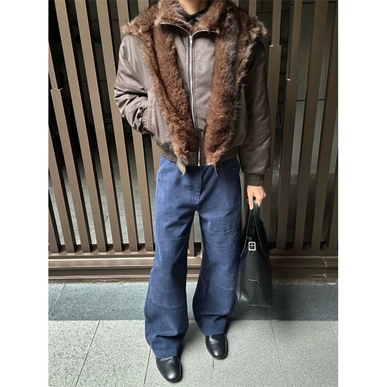 706-1-MY8831-P108特P现货冬季狼王座山雕假两件棉服外套,男装棉衣,星座706-1