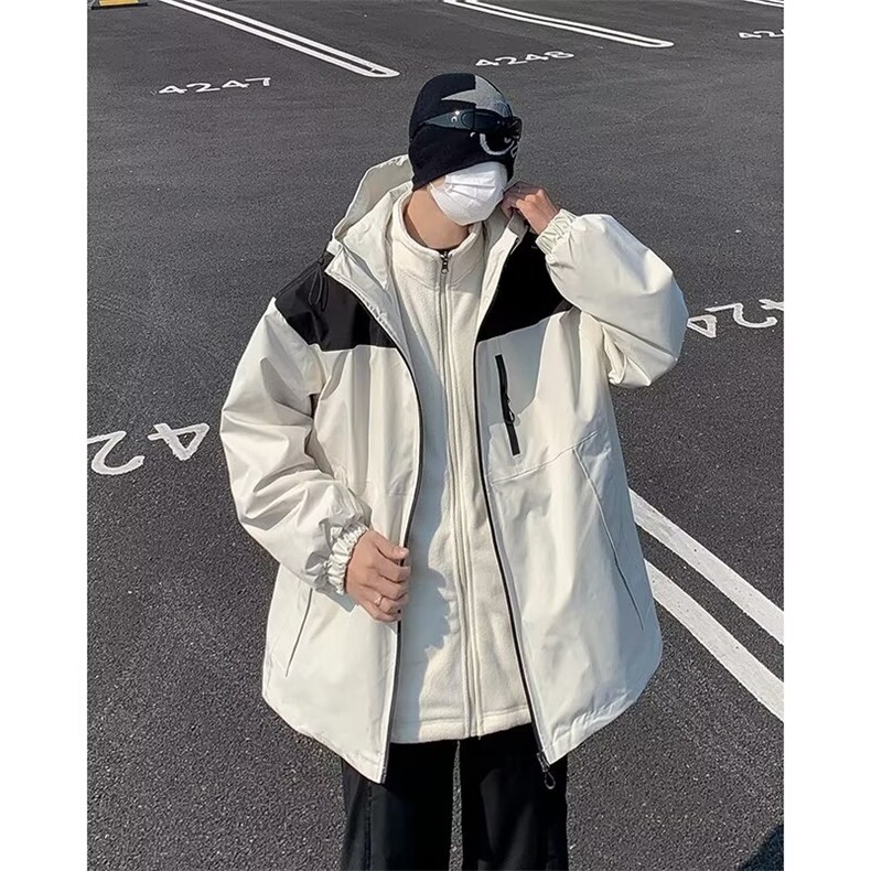 户外三合一冲锋衣外套男秋季加厚防水可拆卸男生冬款M6102-P100,女装短外套,星座1109-3