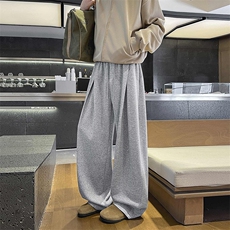 现货A2206TP45控78-秋季新款潮牌重磅运动卫裤男宽松阔腿弯刀裤子，男装休闲裤，电商B241