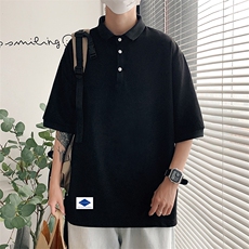 PL57061-P35翻领短袖polo衫男大码胖子半袖t恤男有领保罗衫模特，男装Polo衫，电商A040