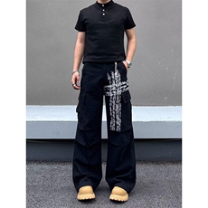 AK1767-P63港风潮流新款高街痞帅嘻哈ins牛仔裤，男装牛仔裤，星座617A-2
