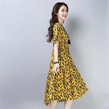 连衣裙2021年夏季修身显瘦花色显瘦短款潮流个性气质韩版，女装连衣裙，小林双子