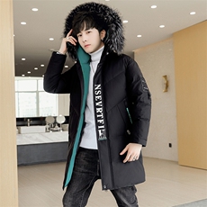 棉衣男冬季连帽中长款大毛领时尚百搭长款棉服外套MY1668-P113，男装棉衣，星座310B-3