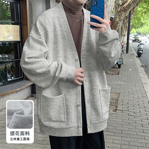 M-6XL 提花秋季新款大码针织开衫毛线卫衣XZ109-W02043-P55图片