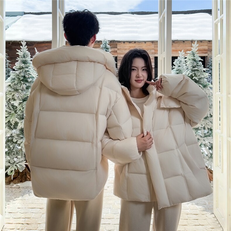 深度备货韩版面包服情侣装羽绒服男女青年225克90绒羽绒外套,男装羽绒服,钱塘723