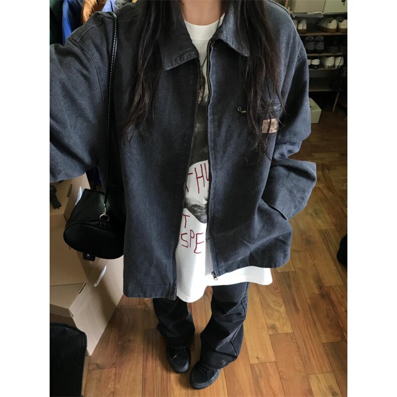 【有货】底特律夹克男款春秋美式水洗做旧短款工装外套Y188CC-P75图片