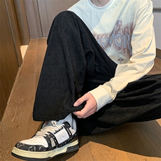 8XL-M特大码秋季新款垂感休闲裤男宽松直筒裤男裤拖地裤K942P40，男装休闲裤，电商D206-1