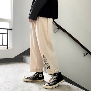 K43179-P25 加绒款-P35 休闲裤男士大码宽松九分运动裤男裤男直筒图片