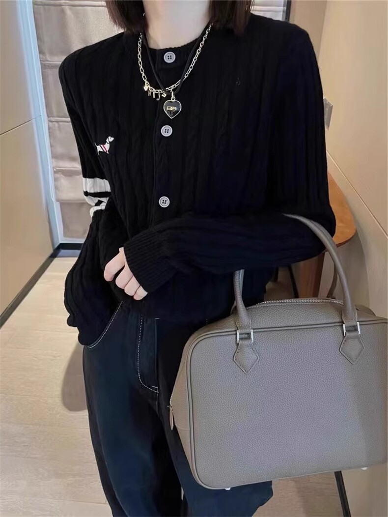 秋冬显瘦百搭气质时尚潮流新款开衫女圆领简约,女装羊毛衫,伟泽羊绒