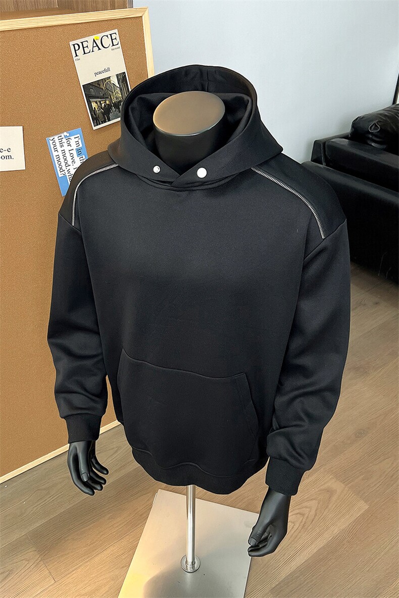 特批P36无差价秋cleanfit连帽卫衣男设计感拉链大码时尚外套W5009,女装短外套,电商A001