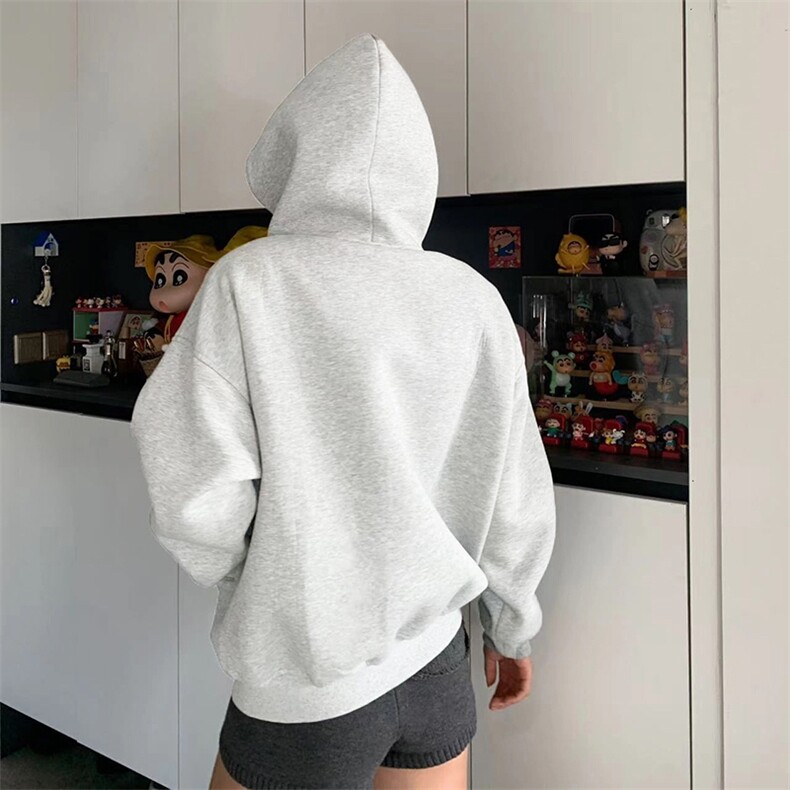 抖音得物品质26春装美式重磅结构斜拉链高领连帽卫衣开衫外套W61,女装短外套,电商A486-1