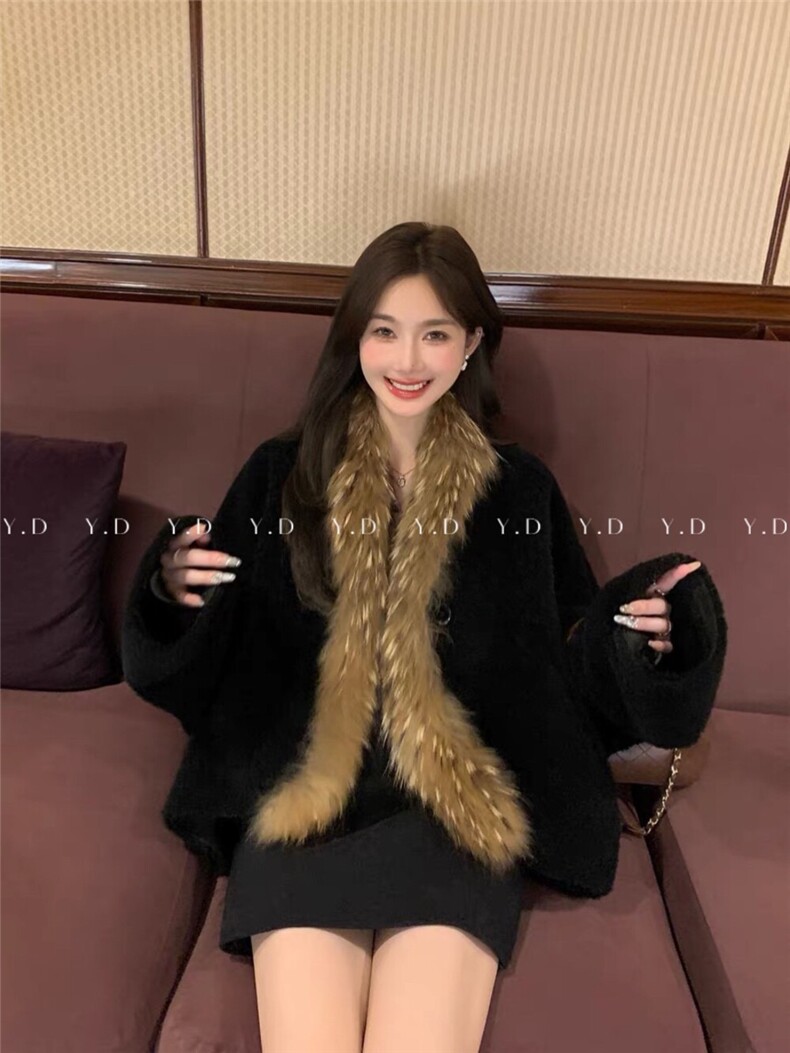原价899.99!【依嘟】绵羊羔羊毛皮毛一体慵懒皮草狐狸毛,女装羊羔毛/颗粒绒,依嘟服饰