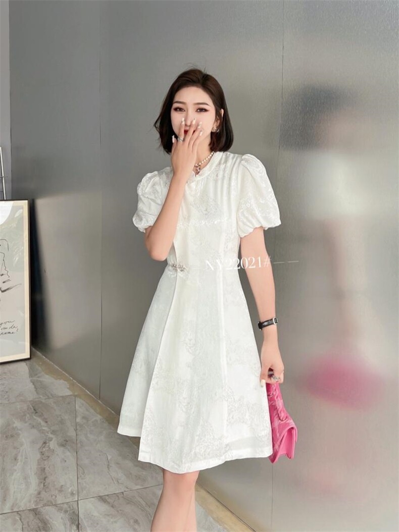 【现货】提花旗袍连衣裙，女装汉服/婚纱/旗袍/礼服，zelkck
