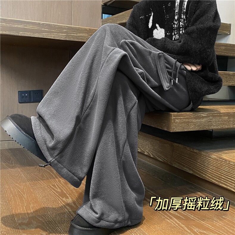 抖音品质加厚摇粒绒侧边大口袋保暖休闲裤B315-K25906-特p40控78,男装棉衣,电商B315