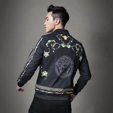 2021秋款3D经典印花欧板备注棒球领夹克衫5501-1，男装夹克，钱塘6007(原2006)