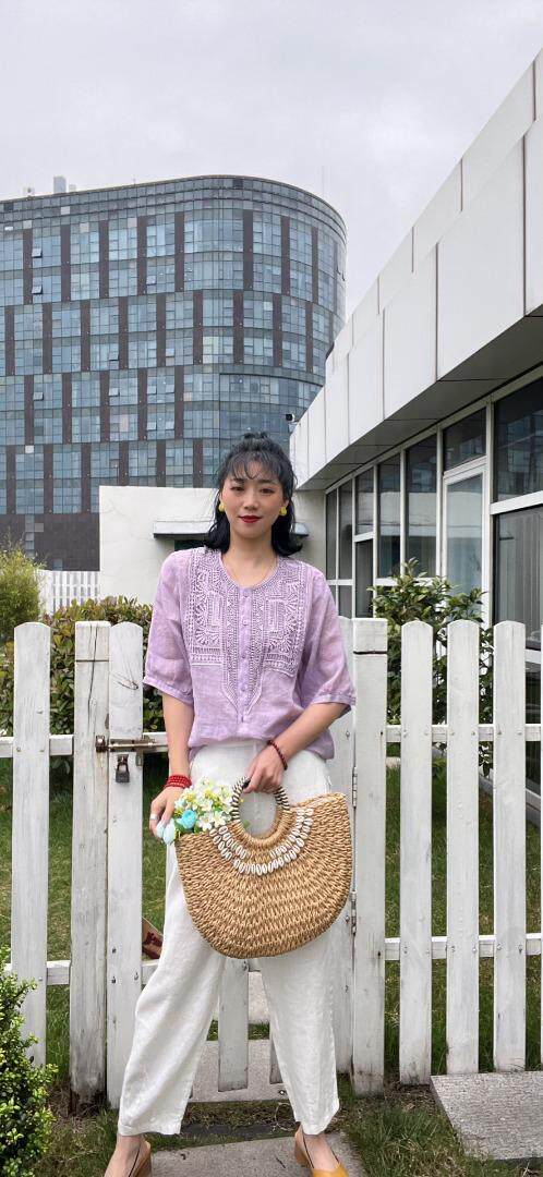 纯苎连衣裙小衫裤子裙子衬衣 时尚风 风淑女风休闲风，女装连衣裙，川哲