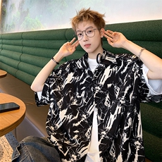 现货2026夏短袖中性男女夏季薄款潮流宽松沙滩清凉衬衫C221-TP30，男装衬衫，电商A170