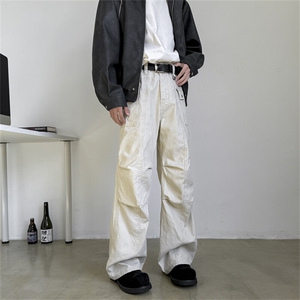 2025新款美式复古宽松工装直筒裤休闲长裤口袋百搭现货K8527-P55图片
