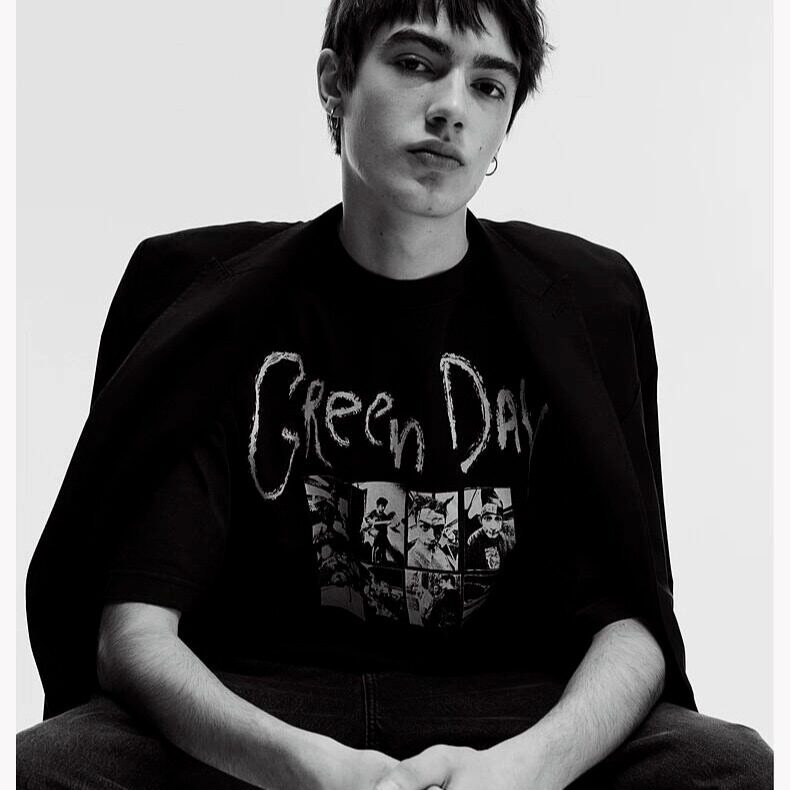 小众印花夏季短袖T恤男士宽松休闲圆领上衣美式重磅新款半袖体恤，男装T恤，星座1210-1