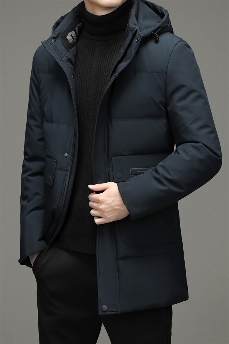 冬季新款脱卸帽羽绒服休闲外套爸爸装时尚上衣YYYR039608-P240，男装羽绒服，电商B212（原钱塘6029）