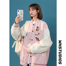 中性风春秋季情侣棒球服男女休闲夹克女时尚外套男BQF277-P50，男装夹克，电商B371