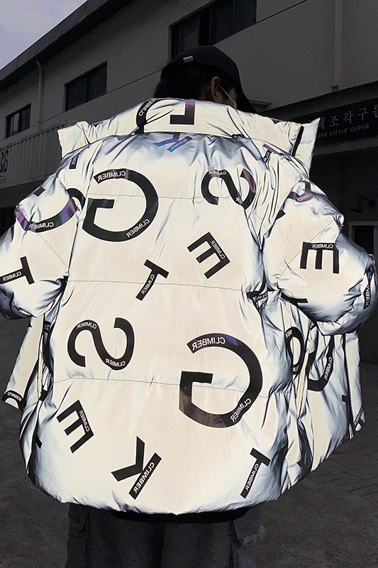 2024新款棉衣男冬季加厚立领炸街反光棉服男外套港风学生棉袄P115,男装棉衣,星座505-3