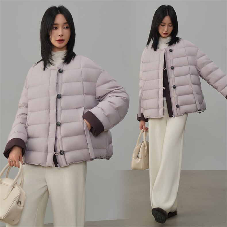 现货2025年冬季新款90白鸭绒休闲羽绒服女,女装羽绒服,阳光伊恋