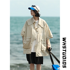 露营海电商A188-DW3101-TP68100聚酯纤维宽松短袖T恤衬衫控114，男装衬衫，电商A188