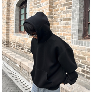 抖音得物高品质二开 秋冬美式高街重磅结构辑明线连帽卫衣外套W75图片