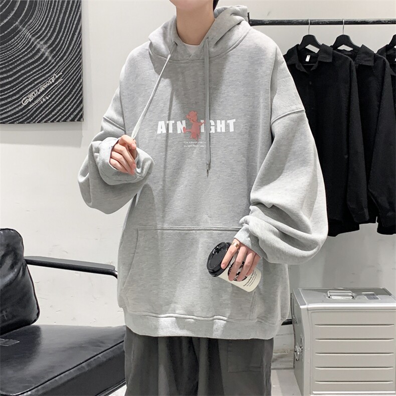 秋冬韩版卡通字母长袖连帽卫衣上衣外套B208-WY1007-P50控68,男装卫衣,电商B208
