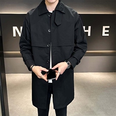 高品质中长款时尚休闲宽松百搭风衣外套XZ402-2P118控168-FY023，男装风衣，星座402-2