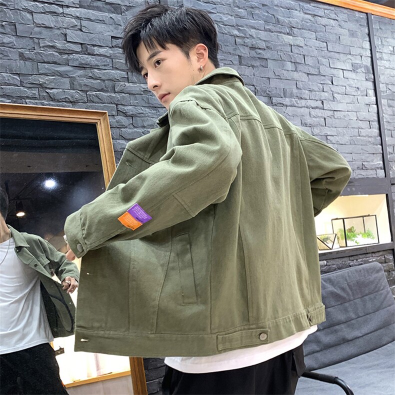 2021春秋季新日系潮流大码男佳乐休闲复古牛仔外套夹克J973-P75,男装夹克,电商A001