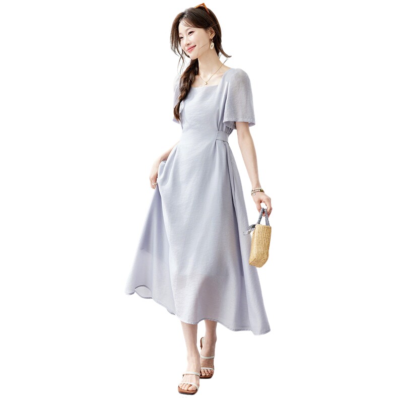 现货新品2026夏装新款收腰透气凉爽时尚收腰女连衣裙,女装连衣裙,木子恋