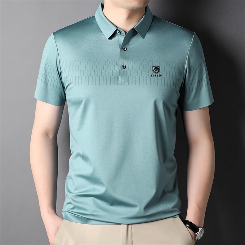 QLM22731男式2023年夏季新款T恤衫男短袖翻领休闲polo体恤P65图片