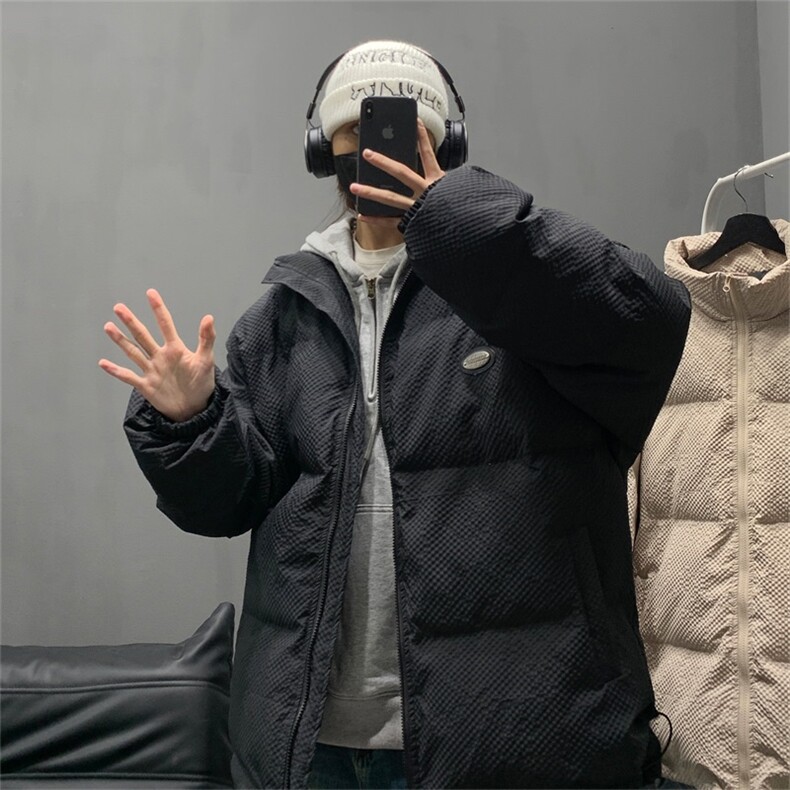 电商DSA028-MY2303P110冬季新款华夫格纹理棉衣外套男控148,男装棉衣,电商A028