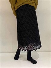 爆-磨毛系列-针织双层蕾丝半裙，女装半身裙，新袖