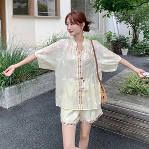 现货主推重工艺刺绣女夏新款休闲减龄穿搭两件套A2601-139-K218图片