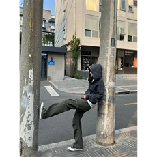 JY483-P68美式重磅短宽水洗做旧连帽卫衣，男装卫衣，星座1501-3