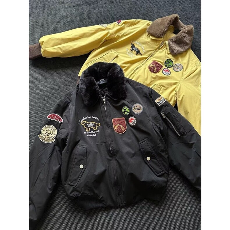网图美潮勋章飞行员派克服夹克版棉服外套W1953/特P105,男装夹克,电商B350