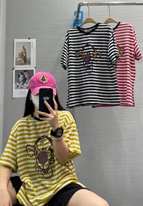 夏季新款 条纹图案短袖图片