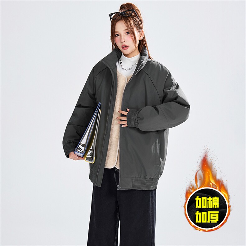 现货美式高街休闲棉衣夹克三防立领纯色户外工装加厚棉服外套图片