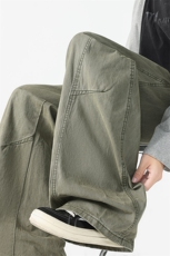 8XL-M工装裤男秋季日系男直筒宽松阔腿休闲弯刀裤子男K9177P65，男装工装外套，电商D206-1