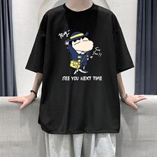 HT73240-P22华夫格t恤男短袖男大码五分袖大皂风，男装T恤，电商A040