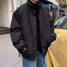 青少年日系棉衣复古立领加厚秋冬棉服男标准外穿潮春季长袖常规款，男装棉衣，星座1210-1