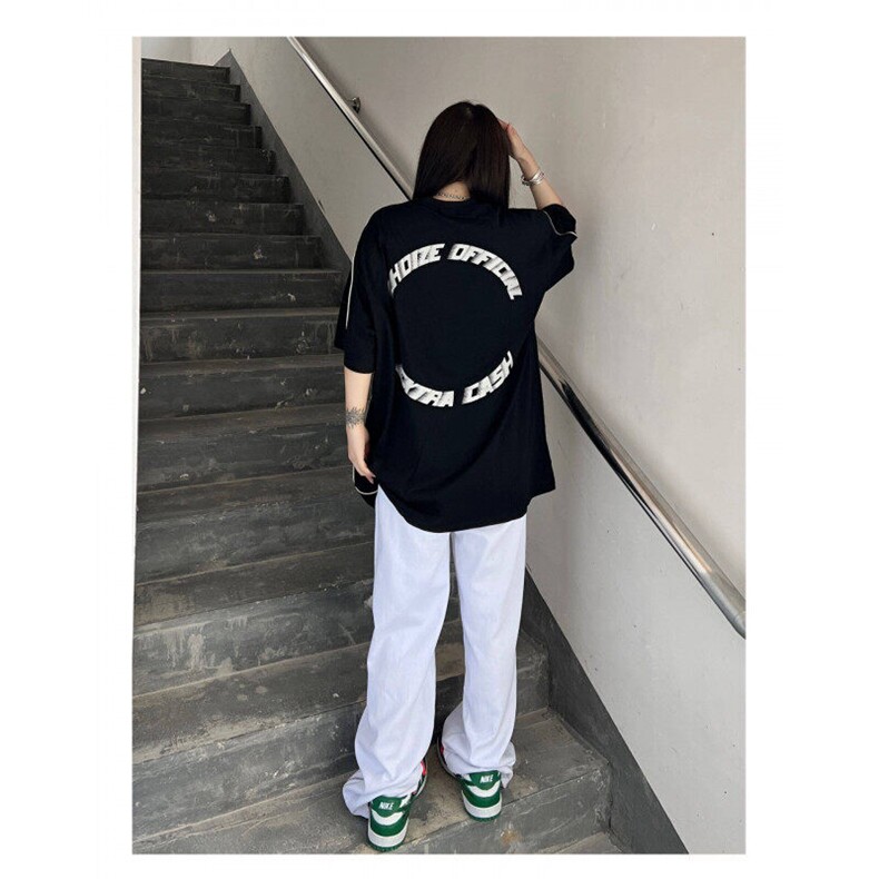 美式高街重磅短袖t恤女夏季潮牌2025新款设计感小众复古欧美上衣,男装T恤,星座506A
