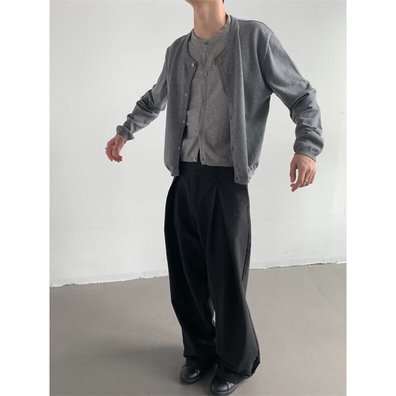 1506-1/ZM171/P66女生高级感假两件拼接针织衫，男装针织衫/毛衣，星座1506-1