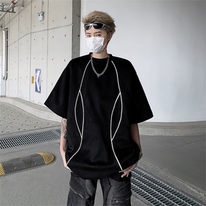 2024夏季新款小众设计感短袖T恤男潮牌宽松百搭上衣现货T1710-P32图片